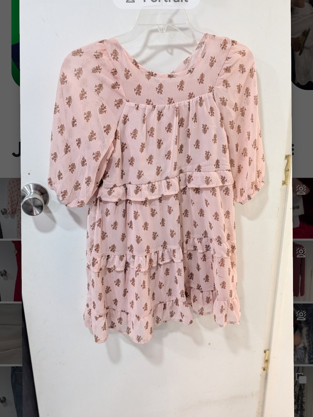 wonder nation Pink Floral Tiered Casual Dress